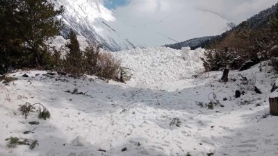 मनाङको ढुकुरपोखरीमा हिमपहिरोले आवतजावत गर्न जोखिम       