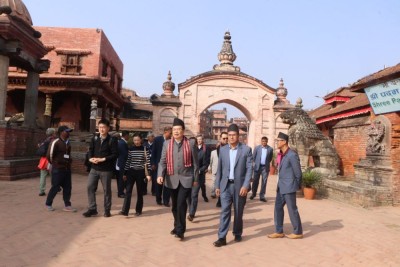 चिनियाँ महासङ्घको टोलीद्वारा भक्तपुर अवलोकन        