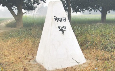 नेपाल-भारत सीमास्तम्भको मर्मत सुरु