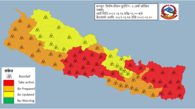 बिहीबारसम्म मनसुन थप सक्रिय हुने, सतर्क रहन अनुरोध         