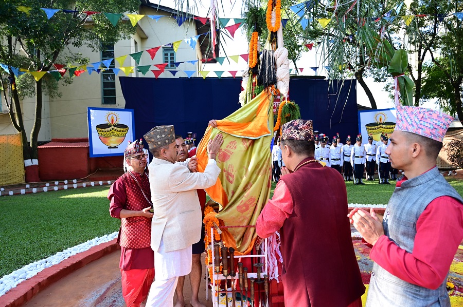 प्रहरी महानिरीक्षकद्वारा मौलो पूजा   