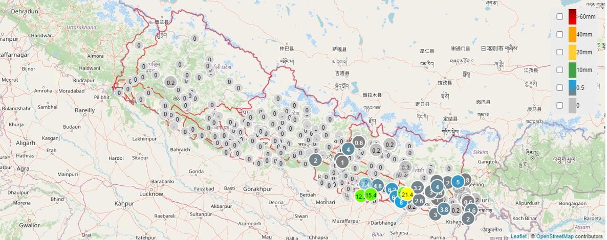 देशभर मनसुनी वायुको प्रभाव कायमै    