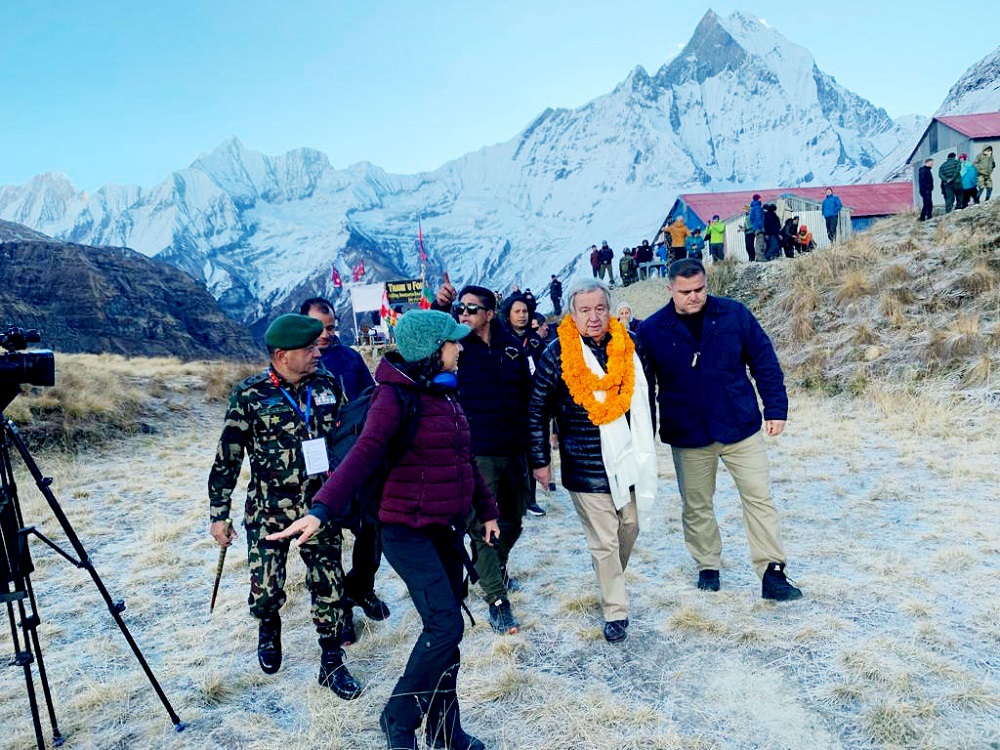 महासचिव गुटेरेसको नेपाल भ्रमण : पर्यटन प्रवर्द्धनका लागि महत्वपूर्ण   